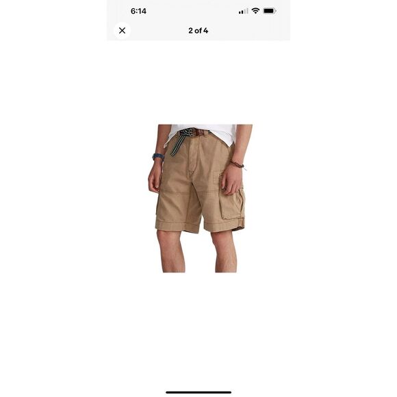 Polo Ralph Lauren Mens Sz 36 Cargo Shorts Classic Gellar Montana Khaki NWT - Picture 9 of 11